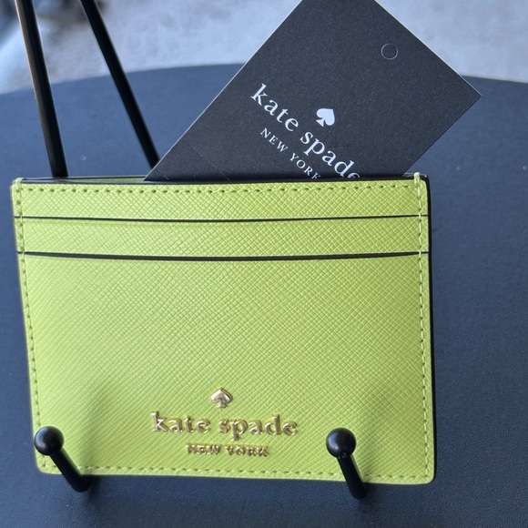 Kate Spade Light Green Saffiano leather Card wallet NWT - Picture 6 of 7
